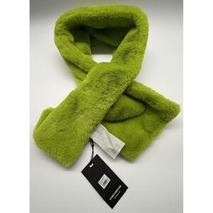 Apparis Bambi Lightweight Faux Fur Scarf Green